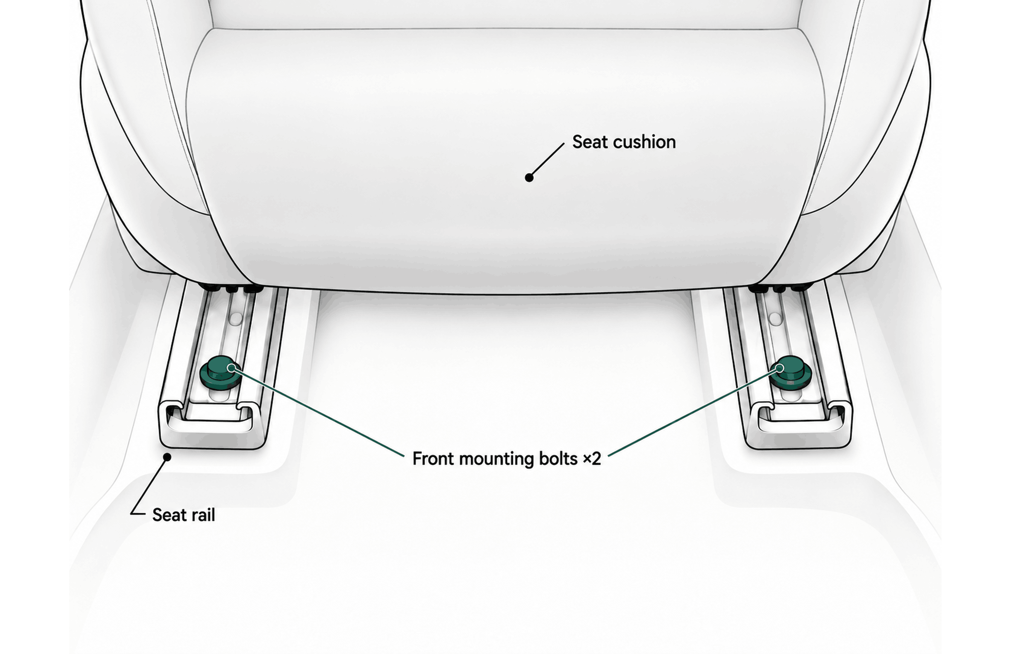 Front mounting bolts